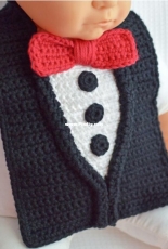 Darleen Hopkins - Pretty Spiffy Tuxedo Baby Bib