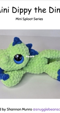 Snuggle Beans Crochet - Shannon Munro - Mini Sploot Series: Mini Dippy the dino