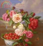 Golden Kite 2192 Still Life With Roses and Strawberries