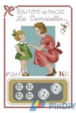 Des Histoires A Broder DHAB - Planche de boutons les demoiselles