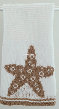 Sea Star Cotton Towel by Kathleen McGinty-Free