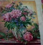 DIM Peonies and Canterbury Bells