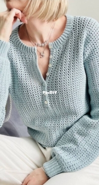 Crochet together - Svetlana Kochkina - Светлана Кочкина -  Lace herringbone sweater - Джемпер Елочка - Russian