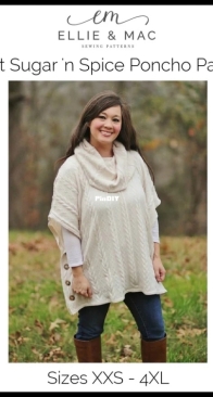 Ellie and Mac - Sugar 'n Spice Poncho - Sizes XXS-4XL
