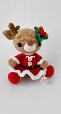 Bluu Bunny Crochet - Renate Volent - Reindeer Girl Ruby - English