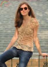 FezaYarns-Tokyo V-Neck Top by Feza Yarns-Free