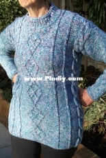 Pat Menchini - Sweater with Lattice Cables