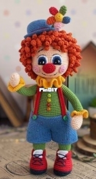 Sovushkin mir toys - Elena Ashlapova - Елена Ашлапова - Klyopa the Clown - Клоун Клепа - Russian
