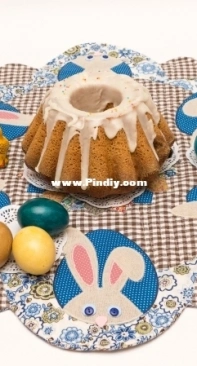Large Easter napkin made of scraps