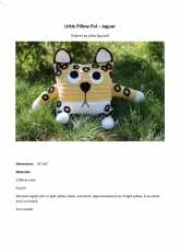 Little Squirrel Designs- Julie Lapalme - Little Pillow Pal – Jaguar - English