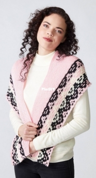 Mosaic Border Shawl by Yarnspirations Design Studio - free