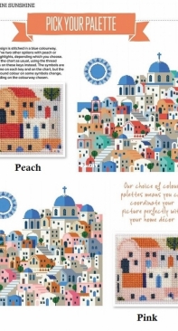 Santorini Sunshine + Peach + Pink Color Variations by Emma Congdon from Cross Stitcher 320 PCS + XSD