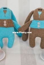 Unknown Designer - Bunny Twins in Vests - Hungarian Translated - Free