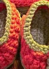Sandie Glasmacher- Pumpkin Crochet Baby Booties -Free