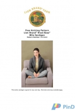 Lion Brand Yarn-90196AD- Milo Cardigan-Free