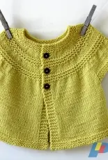 In Threes: A baby cardigan by Kelly Herdrich