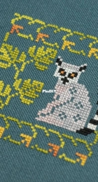 OwlForest Embroidery 0235 - Friendly Lemurs Single Version SAGA