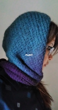 Diagonal Hooded Scarf by Victoria Pechenkina - Free