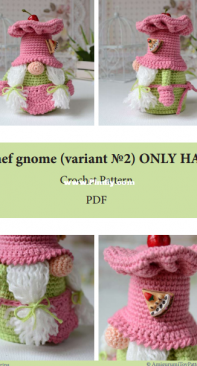 Amigurumi toy pattern - Irina Markova - Chef Gnome - Variant 2