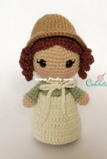 Crochelandia- Rose Nogueira - Toy Art Elizabeth Bennet- Portuguese