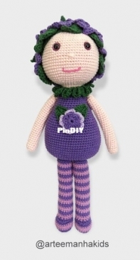 Arte e Manha Kids - Carla Meira - Violet Doll - Boneca Violeta - Portuguese