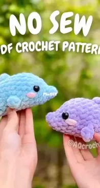 AQcrochets - Ashley Lee - no sew mini dolphin crochet pattern