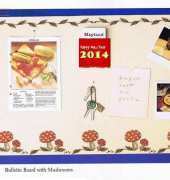 Bulletin Board with Mushrooms from Counted Cross Stitch Designs for the Home by Jana Hauschild Lindberg