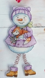 My Embroidery - Made for You Stitch - Snowman With a Fox Cub by Elena Shestakova
