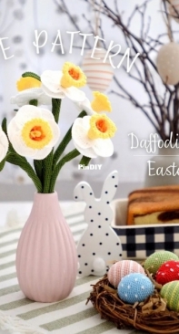 Ohana Arts Studio - Svetafirefly - Svetlana Kuzmina - Daffodils Flowers Easter Eggs - Free
