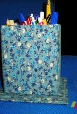 boîte à crayons en cartonnage faite maison