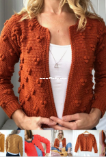 Little golden nook- Wattle bugs cardigan - English