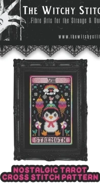 The Witchy Stitcher - Nostalgic Tarot - Strength by Meg Black XSD