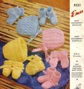 Emu 8221. Bonnets, Bootees and Mittens
