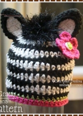 Emie Grace Creations- Miriah Gilbert - 102 Zebra Hat