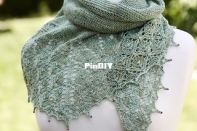 Lyrica Euterpe Shawl - 7 Small Shawls to knit - Year 2: The Muses by Rosemary (Romi) Hill