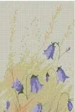 Heritage Stitchcraft - Flower Panels JCSO900 Scotch Harebells Panel by John Clayton XSD