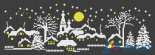 Winter village at night - 2