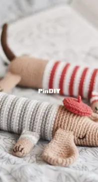 Firefly crochet - Olga Mareeva - Hotdog the Dachshund - Russian