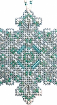 Mill Hill - Beaded Holiday MH21-2015 Aqua Mist Snowflake