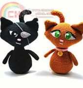 Sylke Crafts - Kim Lapsley - Black Cat Ginger Cat - Free
