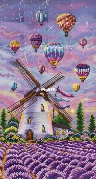 Fun Sheep -  FS/22-084 - Mill In Lavender by Anastasia Kravtsova