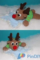 kleinerMond80 - Sandy Gellner - Little Reindeer with Snuggling Star Pillow- English and German - Free