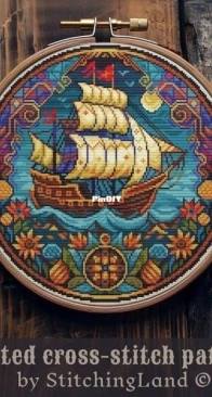 Stitching Land - Art Nouveau Ship II