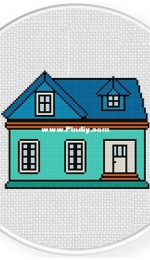 Daily Cross Stitch - Big House Outline