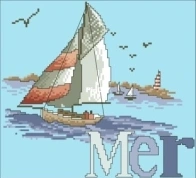 Barca con scritta Mare in francese/Boat with the writing "Sea" in French by Le Idee di Susanna XSD
