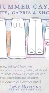 Love Notions - Summer Caye Pants, Capris and Shorts - Size 0-32