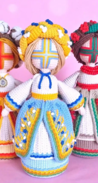 Knitting House Sveta - Svetlana Bozhko - Берегиня в образі Вогняної бавовни, Червоної калини та Родючої землі"(Bereginya,  special outfit) - Ukrainian