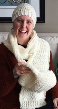 Arctic Angel Hat + Scarf by Bonne Gail-Free