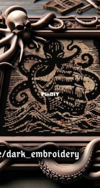 Raven Stitch Craft - Woodcut Kraken by Raven Coven