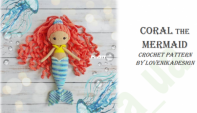 Lovenika Design - Yevheniia Romanchuk - Coral the Mermaid - English, German and Spanish